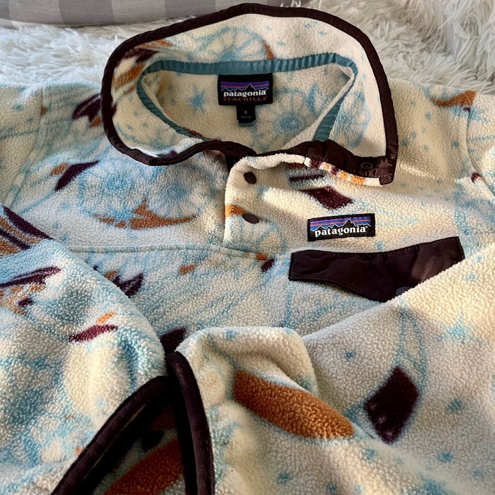 Patagonia Synchilla Snap T Pullover Fleece Harvest Moon Owl Small